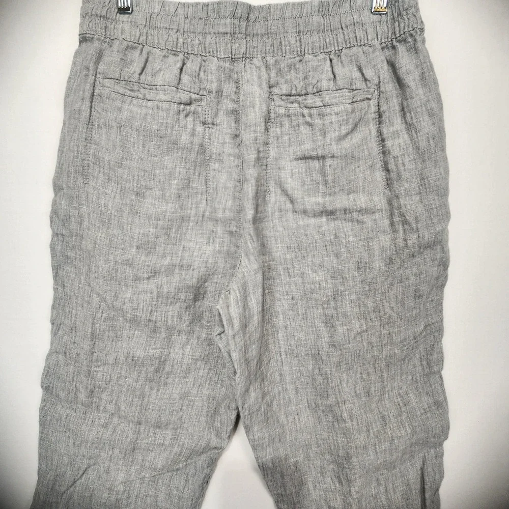ATHLETA Cabo Linen Jogger Gray 100% Linen Exercise Yoga Pilates Size M - Picture 10 of 10